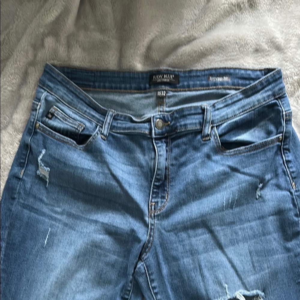 Judy Blue Boyfriend Fit Jeans Distressed Casual 15/32